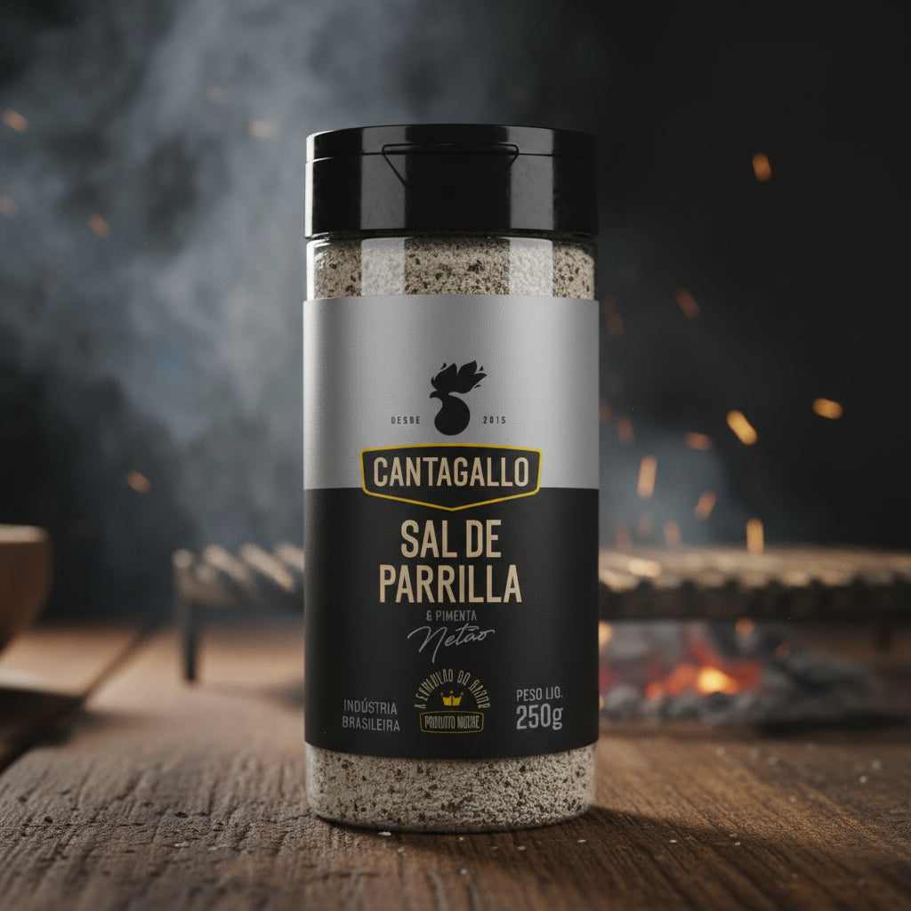 Sal de Parrilla e Pimenta CantaGallo by Netão 250g
