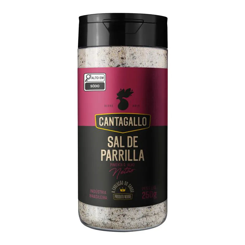 Sal de Parrilla Pimenta e Alho CantaGallo by Netão 250g