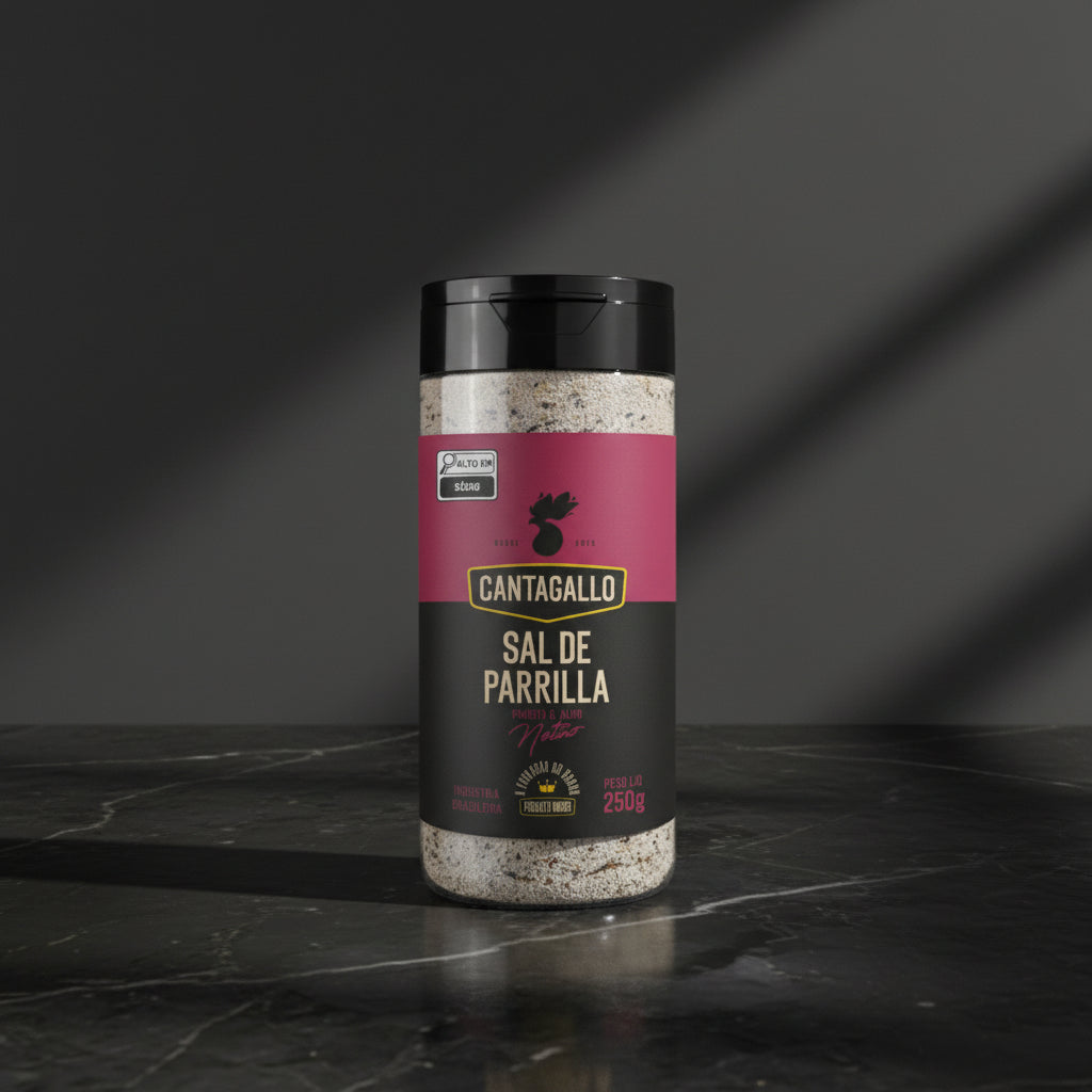 Sal de Parrilla Pimenta e Alho CantaGallo by Netão 480g