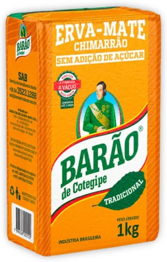 Chimarrão Erva-Mate Barão de Cotegipe 1kg | Premium Brazilian Yerba Mate for Traditional Chimarrão