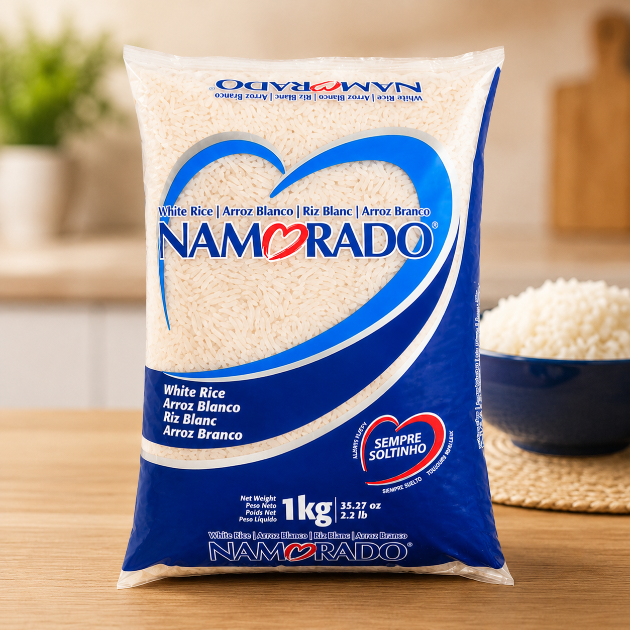 Namorado White Rice 1kg – Pack of 2 Premium Brazilian Rice