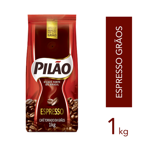 Cafe-Pilao Espresso Whole Beans, Roast, 1kg Coffee Beans