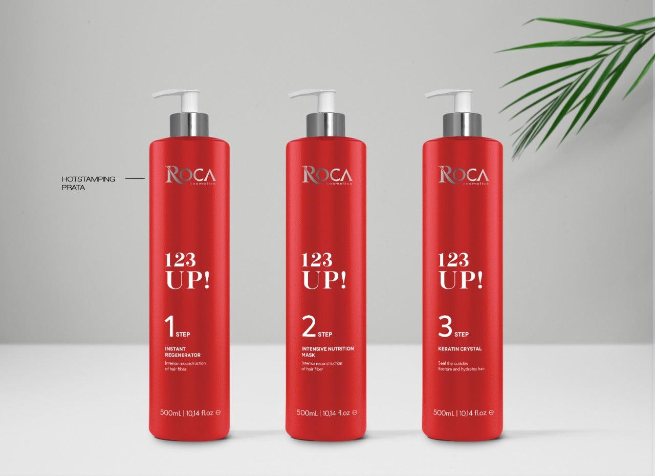 123 UP! HAIR CLINIC , Cauterizacao . 3 x 500ml. Roca Cosmetics - RocaBuy.com