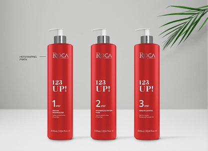 123 UP! HAIR CLINIC , Cauterizacao . 3 x 500ml. Roca Cosmetics - RocaBuy.com