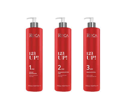 123 UP! HAIR CLINIC , Cauterizacao . 3 x 500ml. Roca Cosmetics - RocaBuy.com